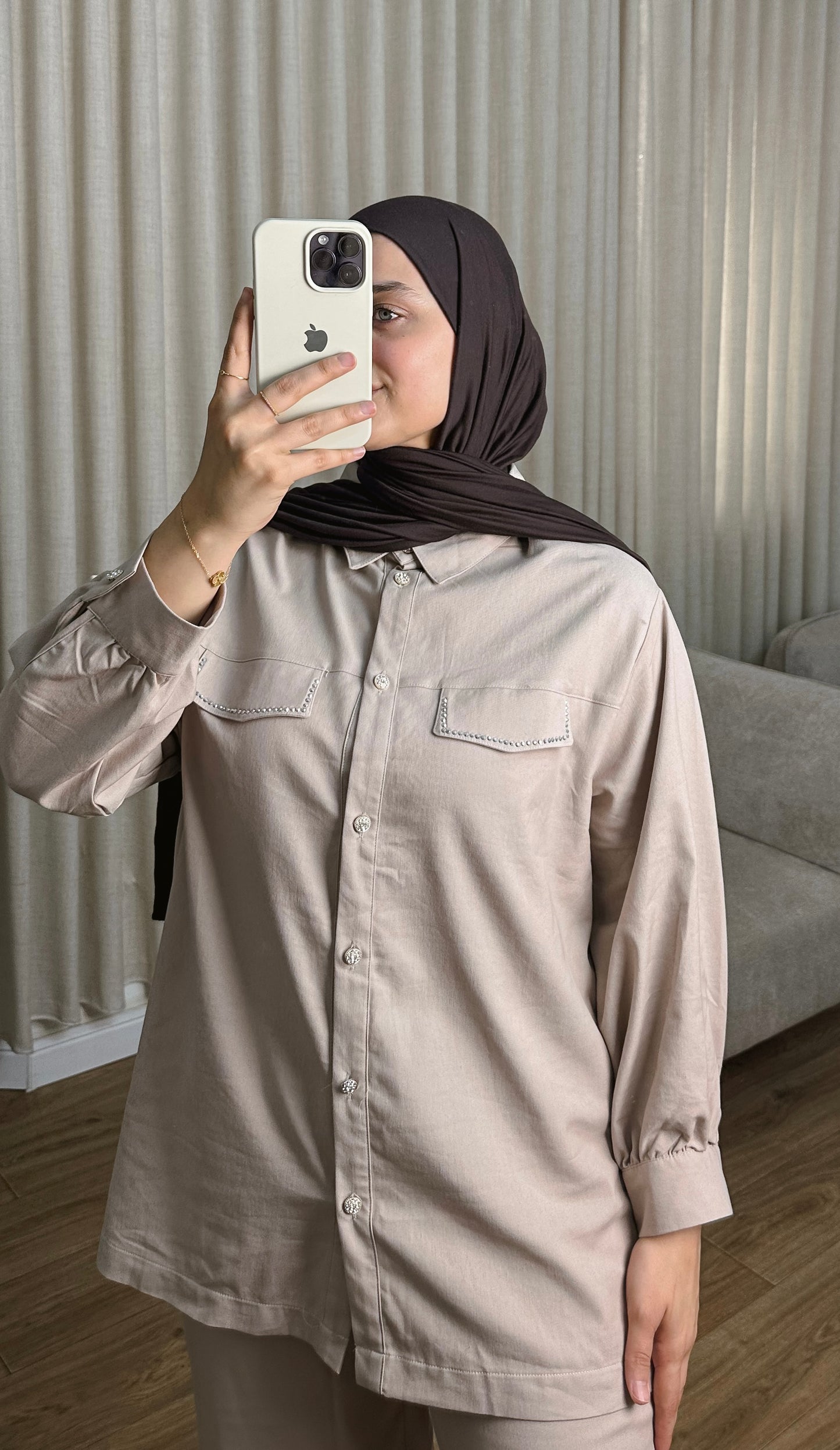 طقم جينز كتان