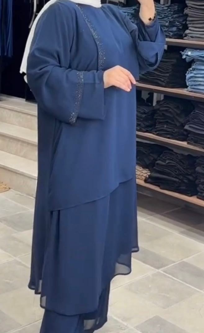 طقم شيفون قطعتين